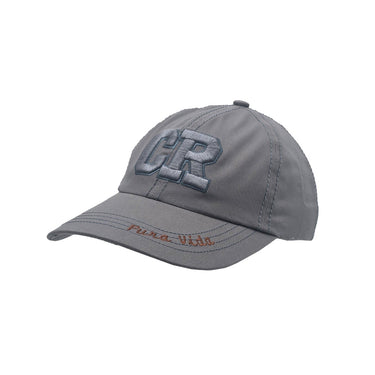 Gorra Costa Rica Retro gris, con letras CR en relieve y texto Pura Vida en la visera.