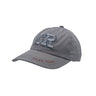 Gorra Costa Rica Retro gris, con letras CR en relieve y texto Pura Vida en la visera.