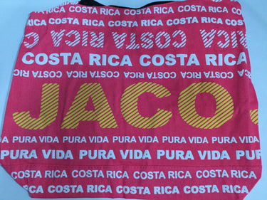 Bolso con nombres de lugares de Costa Rica